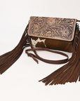 Ohlay Bags OHG128 Clutch Hand Tooled Hair-On Genuine Leather Women Bag Western Handbag Purse