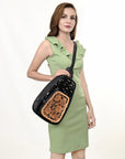 American Darling Sling Hand Tooled Saddle Blanket Genuine Leather women bag western handbag purse