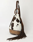 American Darling Sling Hand Tooled Hair-onGenuine Leather women bag western handbag purse