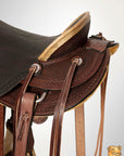 Western Horse Saddle American Leather Wade Ranch Roping Brown Hilason