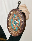 American Darling ADBG1411 Hand Tooled Genuine Leather women bag western handbag purse