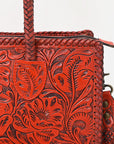 American Darling ADBG1412A Tote Hand Tooled Genuine Leather Women Bag Western Handbag Purse