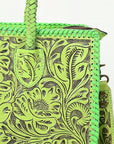 ADBG1412B American Darling TOTE Hand Tooled Genuine Leather women bag western handbag purse