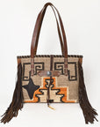 American Darling ADBG1113A Tote Saddle Blanket Genuine Leather Women Bag Western Handbag Purse