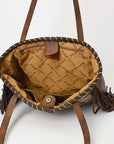 American Darling ADBG1113A Tote Saddle Blanket Genuine Leather Women Bag Western Handbag Purse