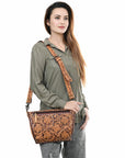 American Darling ADBG1419 Cross Body Hand Tooled Genuine Leather women bag western handbag purse
