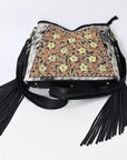 American Darling Hobo Beautifully Hand Tooled Hair-On Genuine Leather women bag western handbag purse