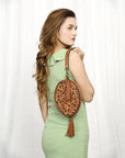 American Darling Adbga516 Wristlet Hand Tooled Genuine Leather Women Bag Western Handbag Purse