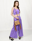 American Darling SMALL CROSSBODY Hand Tooled Genuine Leather women bag western handbag purse