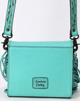 American Darling SMALL CROSSBODY Hand Tooled Genuine Leather women bag western handbag purse