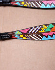 HILASON Western Horse Genuine Leather Printed Tack set Black | for
