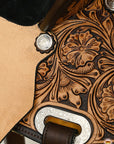 HILASON Western Horse Saddle American Leather Trail Barrel Brown