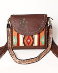 American Darling Saddle Blanket Genuine Leather Women Bag Western Handbag Purse