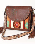 American Darling Saddle Blanket Genuine Leather Women Bag Western Handbag Purse
