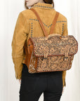 American Darling ADBG1426 Briefcase Hand Tooled Hair On Genuine Leather women bag western handbag purse