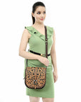 American Darling Adbga530 Small Crossbody Hand Tooled Genuine Leather Women Bag Western Handbag Purse
