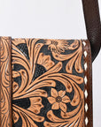 American Darling Adbga530 Small Crossbody Hand Tooled Genuine Leather Women Bag Western Handbag Purse