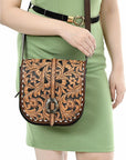 American Darling Adbga530 Small Crossbody Hand Tooled Genuine Leather Women Bag Western Handbag Purse