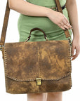 American Darling Adbga535 Briefcase Genuine Leather Women Bag Western Handbag Purse