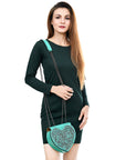 American Darling Crossbody Hand Tooled Genuine Leather women bag western handbag purse