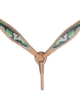 Durable Camouflage Western Leather Headstall And Breast Collar Set For Trail Horses