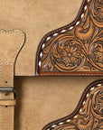 American Darling ADBG1436 Briefcase Hand Tooled Genuine Leather women bag western handbag purse