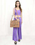 American Darling BRIEFCASE Hand Tooled Genuine Leather women bag western handbag purse