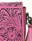 American Darling ADBG1439 Cross Body Hand Tooled Genuine Leather women bag western handbag purse