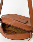 American Darling Adbga538 Canteen Hand Tooled Genuine Leather Women Bag Western Handbag Purse