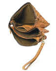 Never Mind Nmbgm122D Clutch Vintage Handmade Genuine Cowhide Leather Women Bag Western Handbag Purse