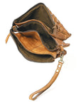 Never Mind Nmbgm122D Clutch Vintage Handmade Genuine Cowhide Leather Women Bag Western Handbag Purse