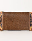 OHLAY WALLET Hand Tooled Hair-on Genuine Leather women bag western handbag purse