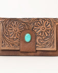 OHLAY WALLET Hand Tooled Genuine Leather women bag western handbag purse