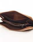 OHLAY WALLET Hand Tooled Hair-on Genuine Leather women bag western handbag purse