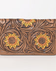 OHLAY WALLET Hand Tooled Genuine Leather women bag western handbag purse