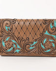 OHLAY WALLET Hand Tooled Genuine Leather women bag western handbag purse