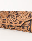 OHLAY WALLET Hand Tooled Genuine Leather women bag western handbag purse