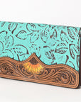 OHLAY WALLET Hand Tooled Embossed Genuine Leather women bag western handbag purse