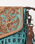 Ohlay Bags OHG171 Clutch Hand Tooled Crocodile Embossed Genuine Leather Women Bag Western Handbag Purse