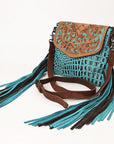 Ohlay Bags OHG171 Clutch Hand Tooled Crocodile Embossed Genuine Leather Women Bag Western Handbag Purse