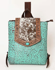 Ohlay Bags OHG176 Backpack Hand Tooled Embossed Hair-On Genuine Leather Women Bag Western Handbag Purse