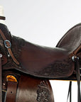 HILASON Western Horse Wade Saddle American Leather Ranch Roping Dark Brown