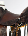 HILASON Western Horse Wade Saddle American Leather Ranch Roping Dark Brown