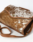 American Darling Adbgm399 Briefcase Hair-On Genuine Leather Women Bag Western Handbag Purse