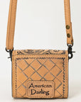 American Darling Wallet Hand Tooled Genuine Leather Women Bag Western Handbag Purse