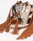 American Darling Hair-On Genuine Leather Women Bag Western Handbag Purse