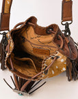 American Darling Hair-On Genuine Leather Women Bag Western Handbag Purse
