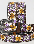 Beautifully Hand Tooled Genuine American Leather Belt Men and Women