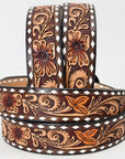 Beautifully Hand Tooled Genuine American Leather Belt Men and Women