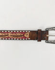 Beautifully Hand Tooled Genuine American Leather Belt Men and Women